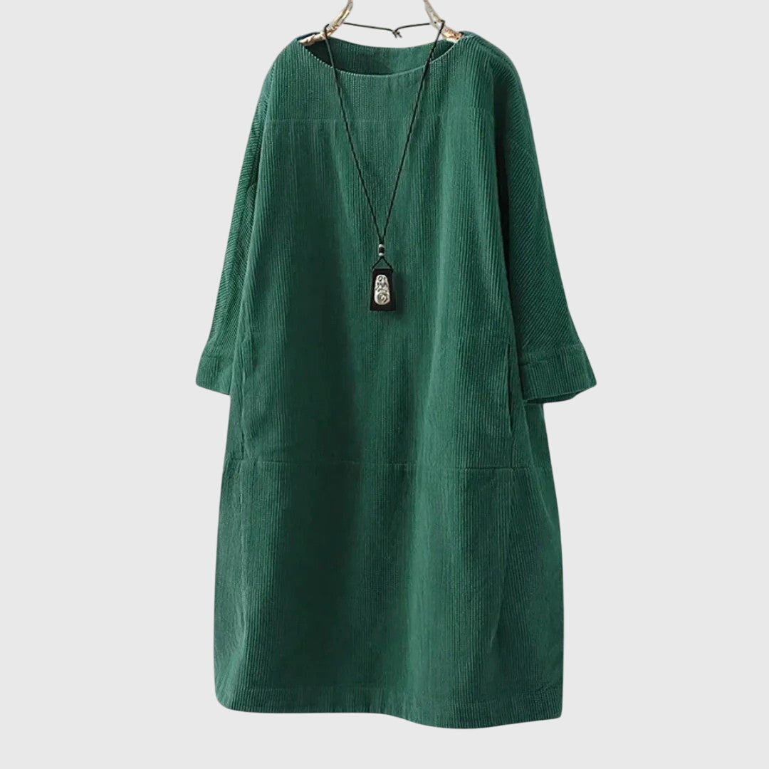 Grace | Relaxed Corduroy Midi Dress