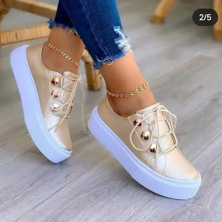 Serena | Orthopedic Round Toe Platform Sneakers
