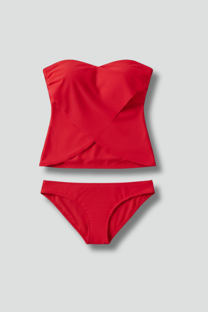 Kayla | Women’s Strapless Tankini Set with Matching Bottom