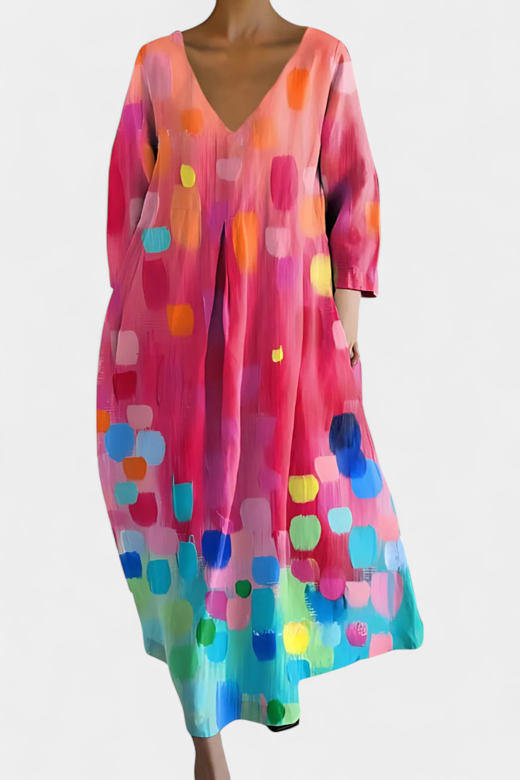 Isalinde | Comfortable V-Neck Dress